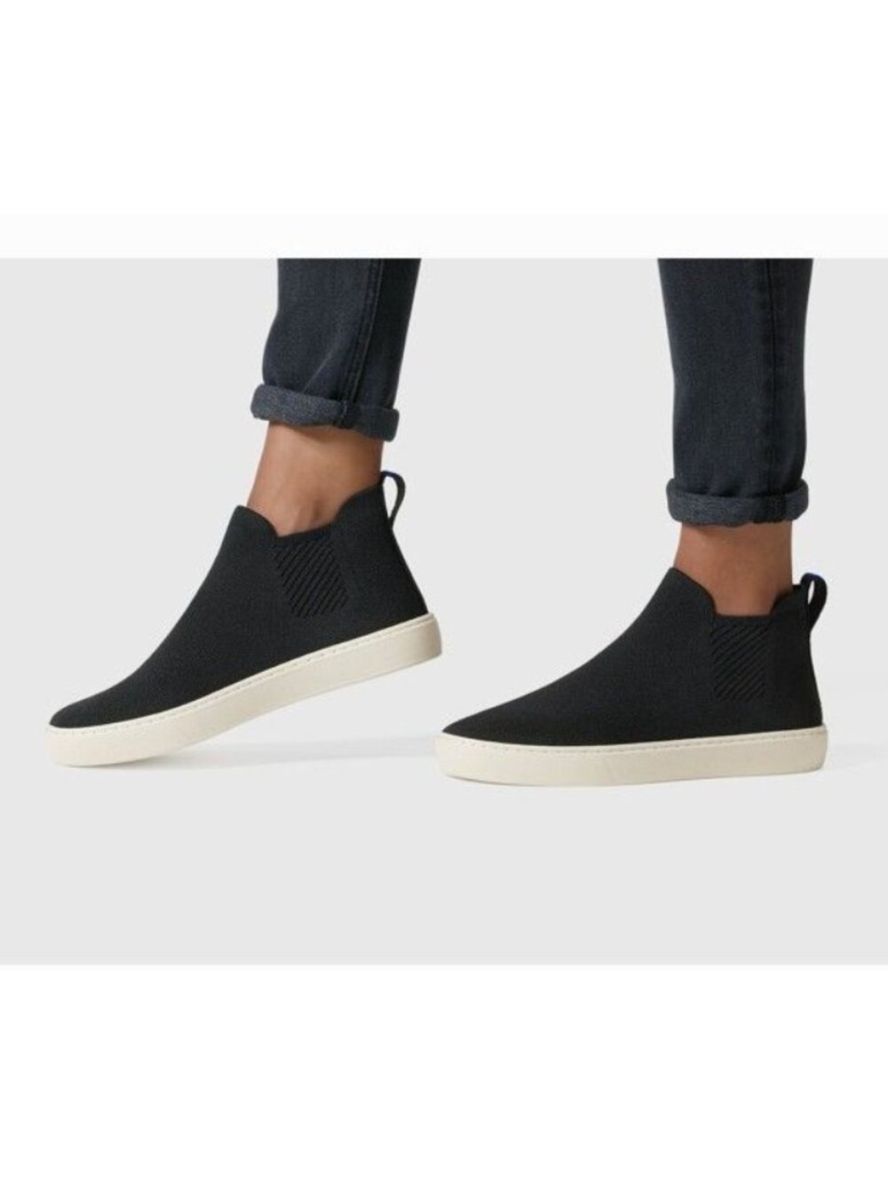 Rothy's Chelsea Boots Sneakers in Black Women's Size 9.5